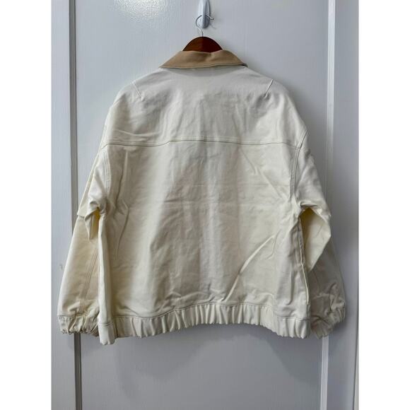 Air Jordan NWT Women's Creme Ivory Utility Bomber Jacket Size Medium Fits S, L - Picture 12 of 16